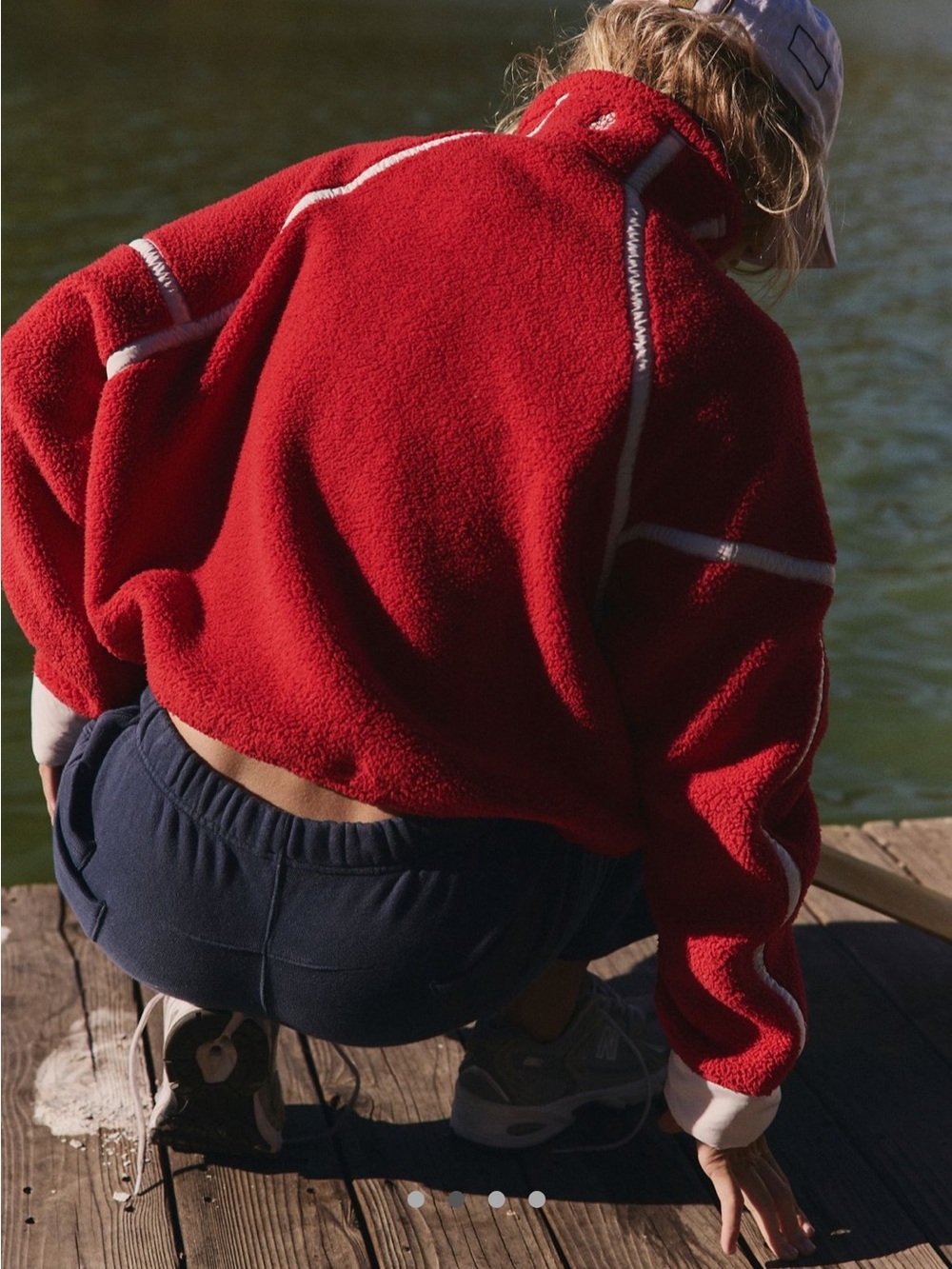 Free people red Mountain High half zip fleece - Picture 5 of 7